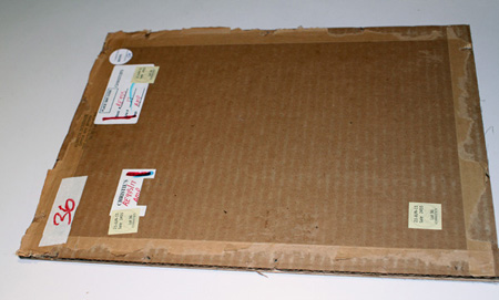 Cardboard backing
